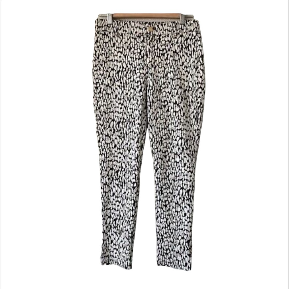 Michael Kors Navy Blue white Animal Print Pants NWT